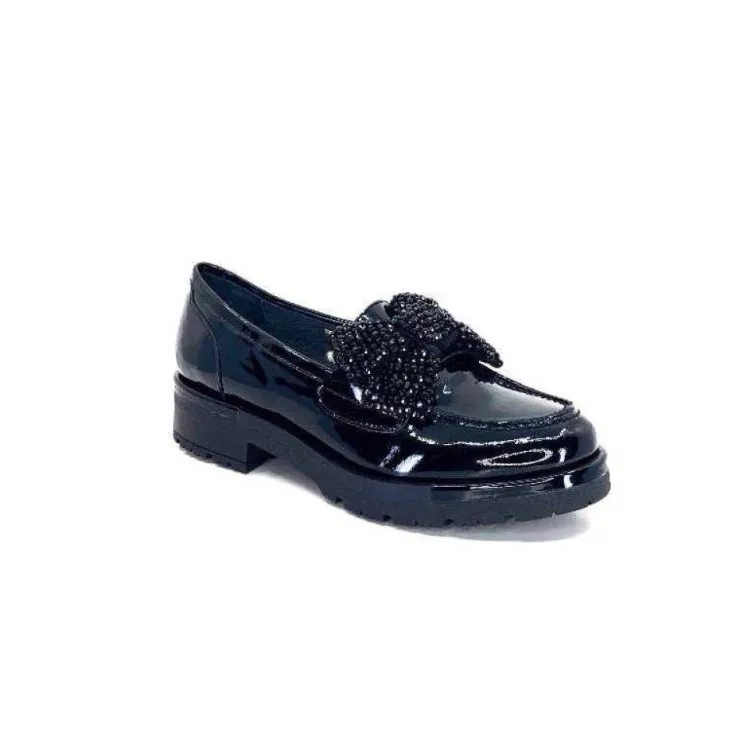 Myma Mocassins 6765 Cuir Vernis Noir*Femme Mocassins