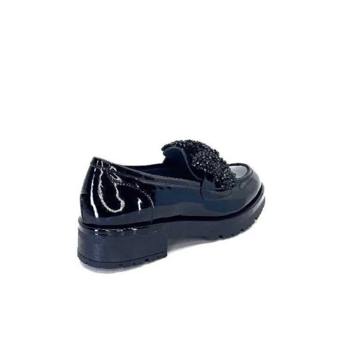 Myma Mocassins 6765 Cuir Vernis Noir*Femme Mocassins