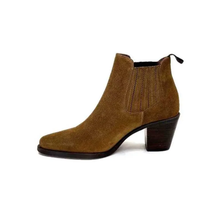 Muratti S1186 F Reseda Daim Marron*Femme Santiags