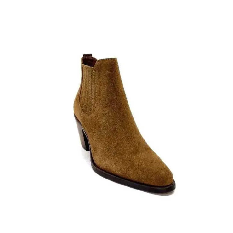 Muratti S1186 F Reseda Daim Marron*Femme Santiags