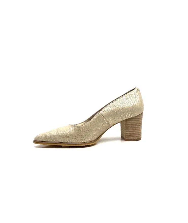 Myma 6627/01 Cuir Beige & Or*Femme Escarpins