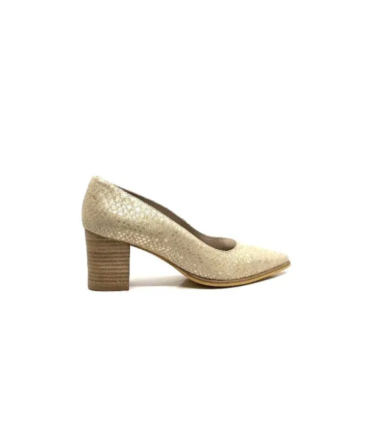 Myma 6627/01 Cuir Beige & Or*Femme Escarpins