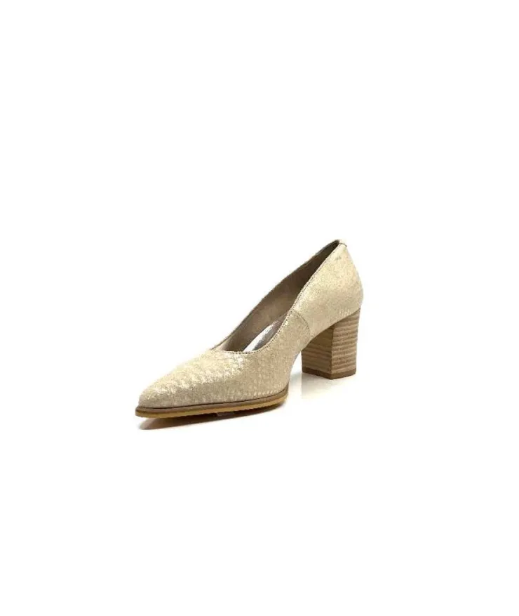 Myma 6627/01 Cuir Beige & Or*Femme Escarpins