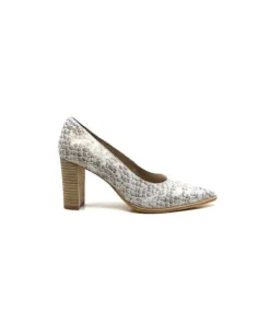 Myma 6530/04 Cuir Blanc & Argent*Femme Escarpins