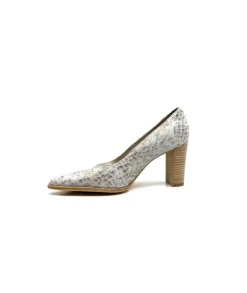Myma 6530/04 Cuir Blanc & Argent*Femme Escarpins