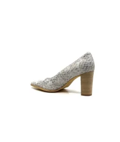 Myma 6530/04 Cuir Blanc & Argent*Femme Escarpins