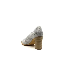 Myma 6530/04 Cuir Blanc & Argent*Femme Escarpins