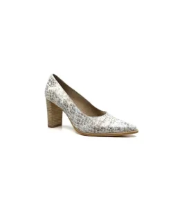 Myma 6530/04 Cuir Blanc & Argent*Femme Escarpins