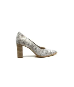 Myma 6530/04 Cuir Blanc & Argent*Femme Escarpins