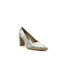 Myma 6530/04 Cuir Blanc & Argent*Femme Escarpins
