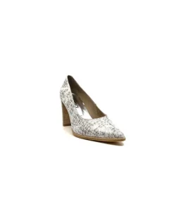 Myma 6530/04 Cuir Blanc & Argent*Femme Escarpins