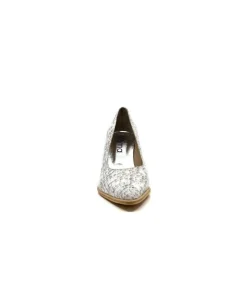 Myma 6530/04 Cuir Blanc & Argent*Femme Escarpins