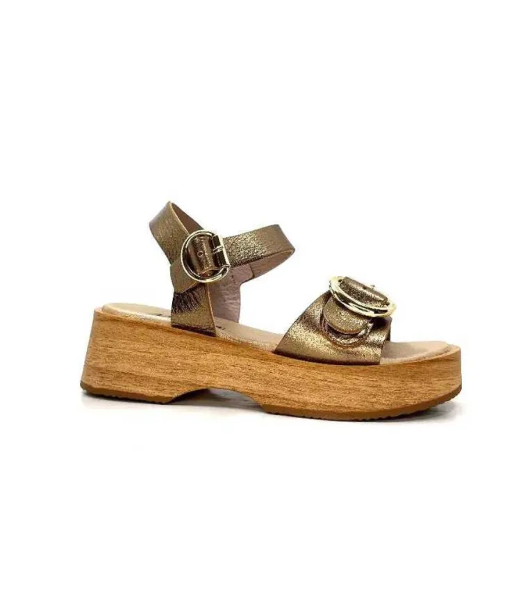 Myma 6596 Cuir Bronze*Femme Plateformes