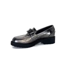 Myma 7023 Cuir Metal Anthracite*Femme Mocassins