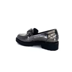 Myma 7023 Cuir Metal Anthracite*Femme Mocassins