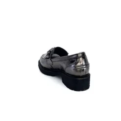 Myma 7023 Cuir Metal Anthracite*Femme Mocassins