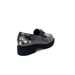 Myma 7023 Cuir Metal Anthracite*Femme Mocassins