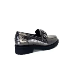 Myma 7023 Cuir Metal Anthracite*Femme Mocassins