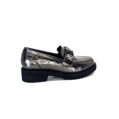 Myma 7023 Cuir Metal Anthracite*Femme Mocassins