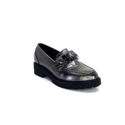 Myma 7023 Cuir Metal Anthracite*Femme Mocassins