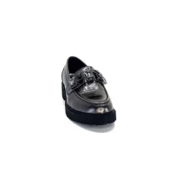 Myma 7023 Cuir Metal Anthracite*Femme Mocassins