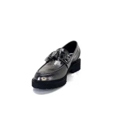 Myma 7023 Cuir Metal Anthracite*Femme Mocassins