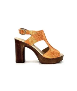 Myma 6580/01 Cuir Metal Orange*Femme Sandales