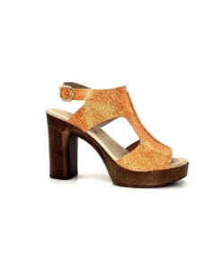 Myma 6580/01 Cuir Metal Orange*Femme Sandales
