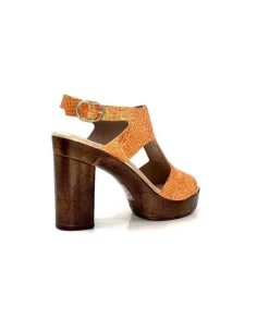 Myma 6580/01 Cuir Metal Orange*Femme Sandales