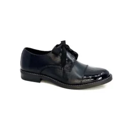 Myma 7008/01 Cuir Noir Vernis Noir*Femme Lacets