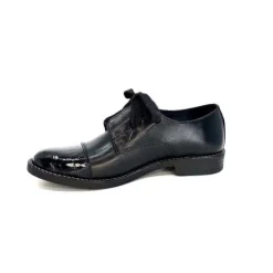 Myma 7008/01 Cuir Noir Vernis Noir*Femme Lacets