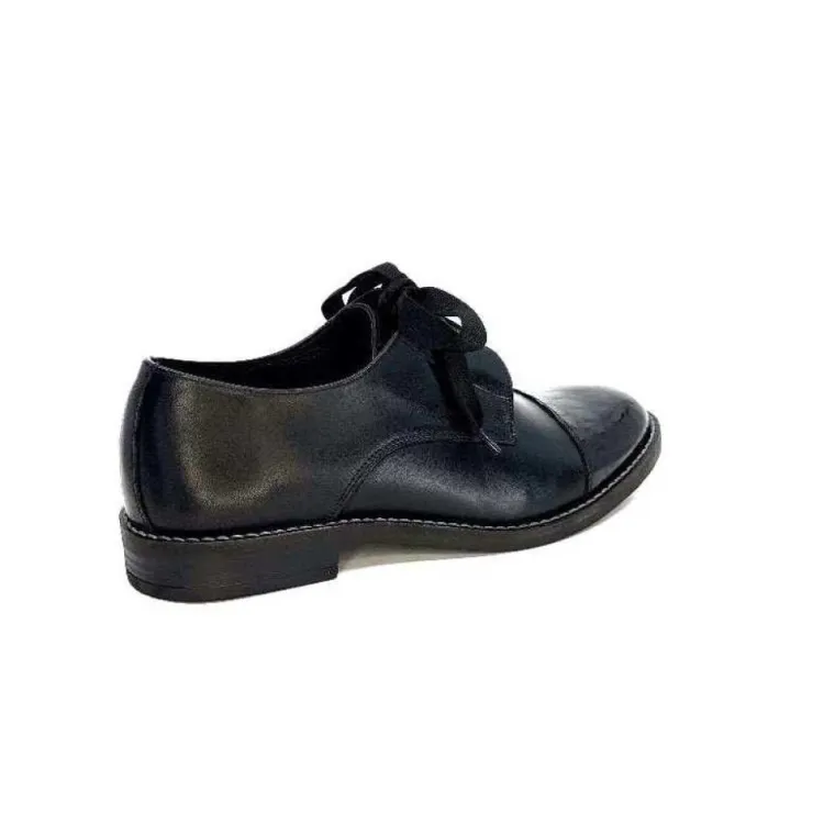 Myma 7008/01 Cuir Noir Vernis Noir*Femme Lacets