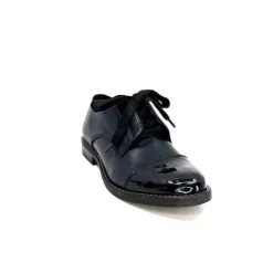 Myma 7008/01 Cuir Noir Vernis Noir*Femme Lacets