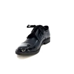 Myma 7008/01 Cuir Noir Vernis Noir*Femme Lacets