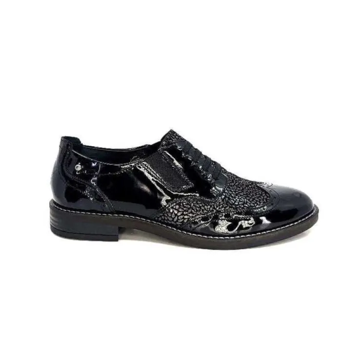 Myma 7009/00 Cuir Vernis Noir*Femme Lacets