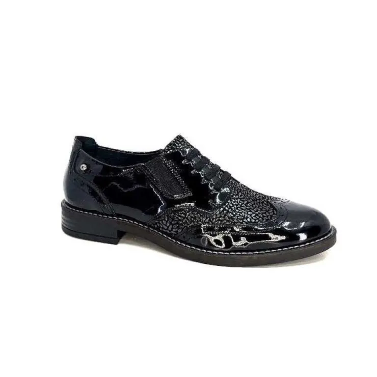 Myma 7009/00 Cuir Vernis Noir*Femme Lacets