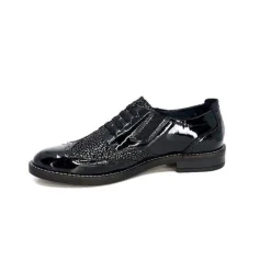 Myma 7009/00 Cuir Vernis Noir*Femme Lacets