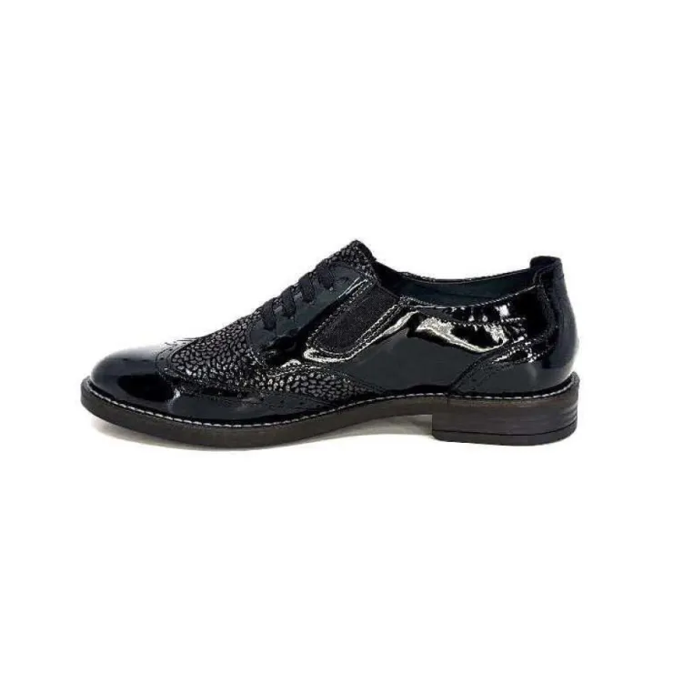Myma 7009/00 Cuir Vernis Noir*Femme Lacets