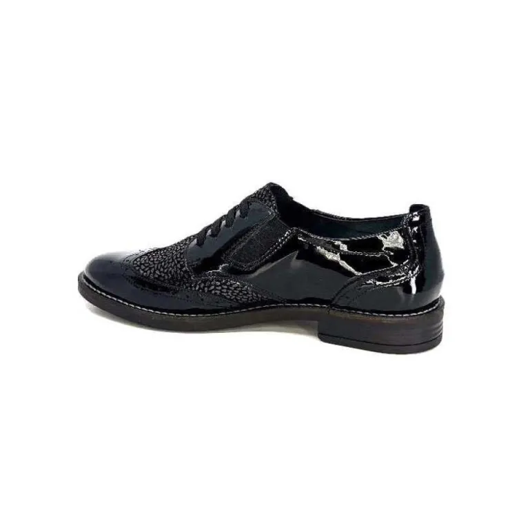 Myma 7009/00 Cuir Vernis Noir*Femme Lacets