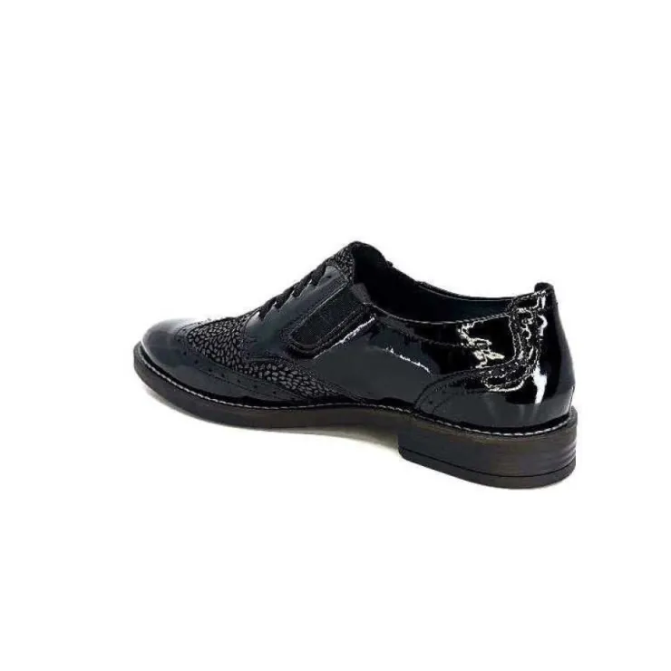 Myma 7009/00 Cuir Vernis Noir*Femme Lacets