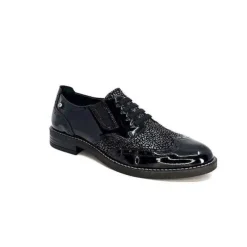 Myma 7009/00 Cuir Vernis Noir*Femme Lacets