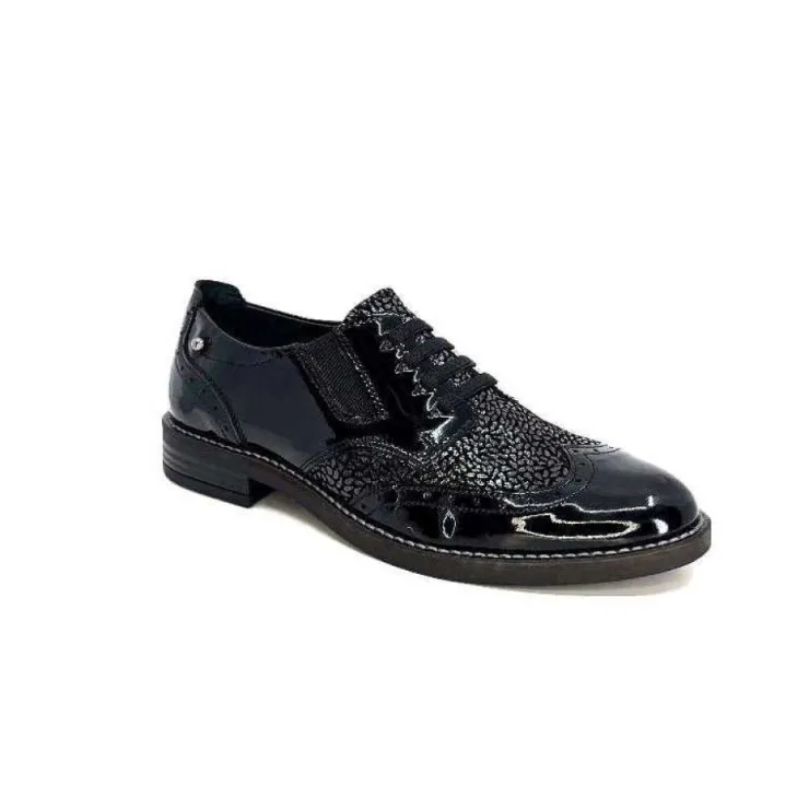 Myma 7009/00 Cuir Vernis Noir*Femme Lacets
