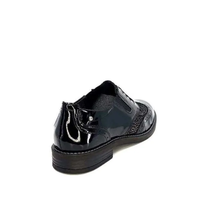Myma 7009/00 Cuir Vernis Noir*Femme Lacets
