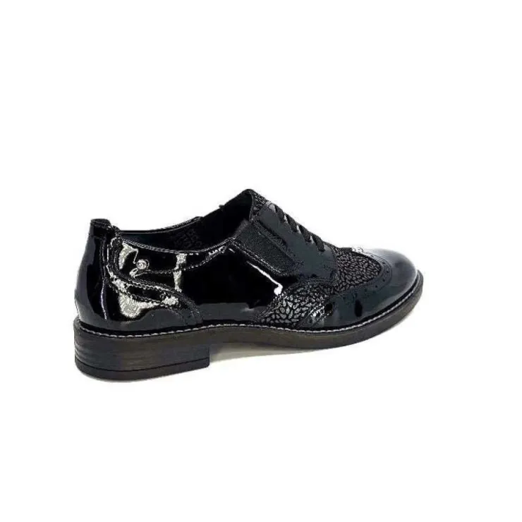 Myma 7009/00 Cuir Vernis Noir*Femme Lacets