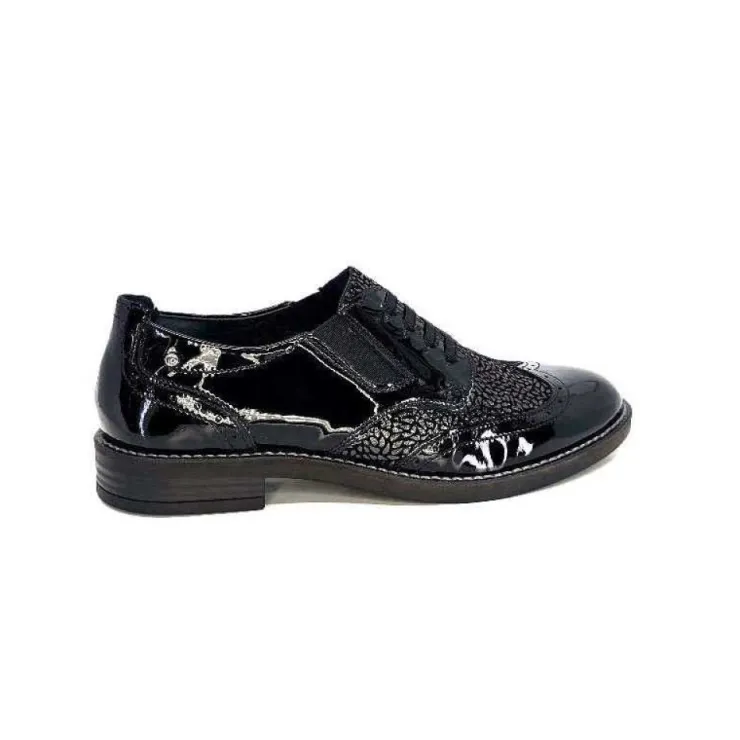 Myma 7009/00 Cuir Vernis Noir*Femme Lacets