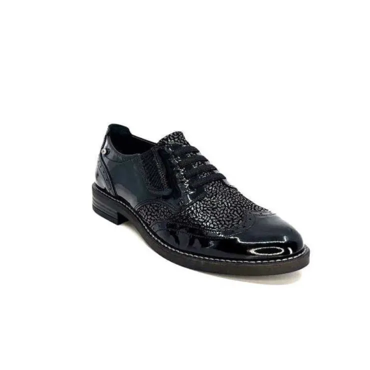 Myma 7009/00 Cuir Vernis Noir*Femme Lacets