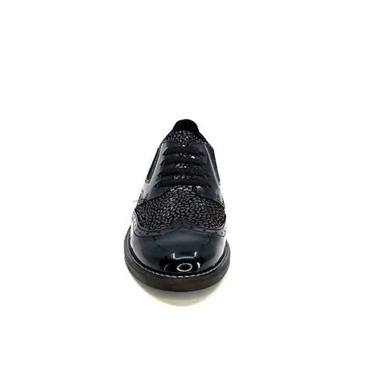 Myma 7009/00 Cuir Vernis Noir*Femme Lacets