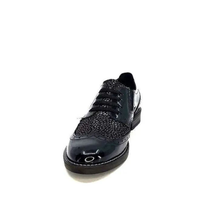 Myma 7009/00 Cuir Vernis Noir*Femme Lacets