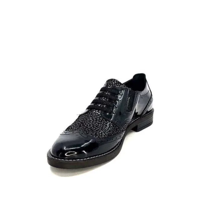 Myma 7009/00 Cuir Vernis Noir*Femme Lacets