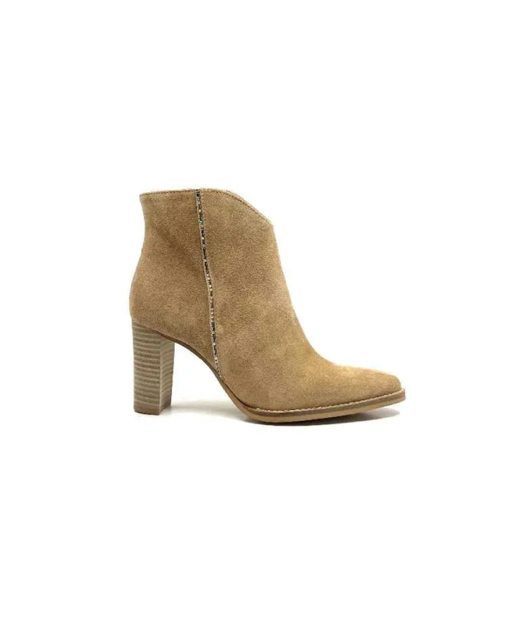 Myma 6600/00 Daim Beige*Femme Bottines Eté